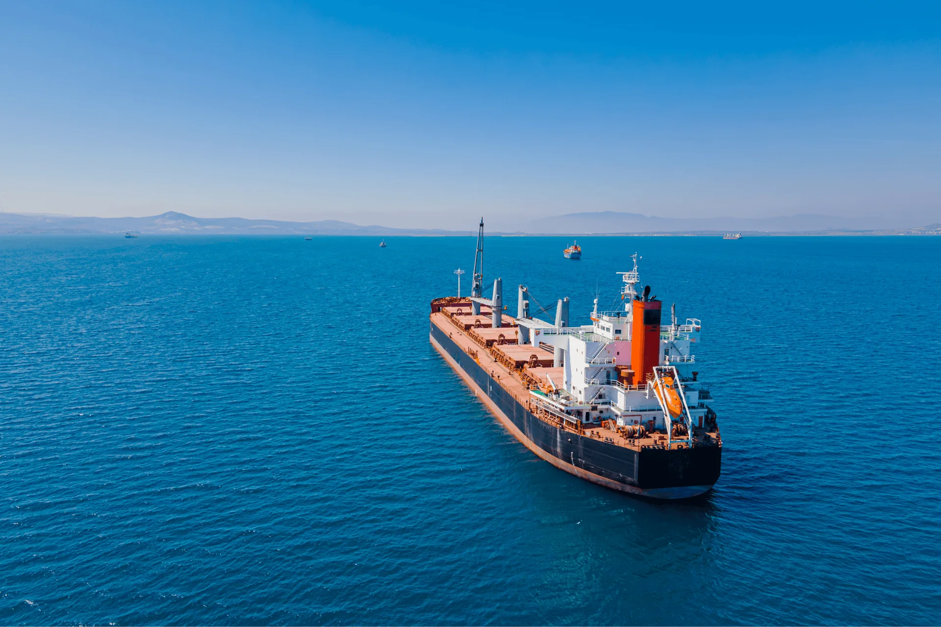 Bulk carrier at sea